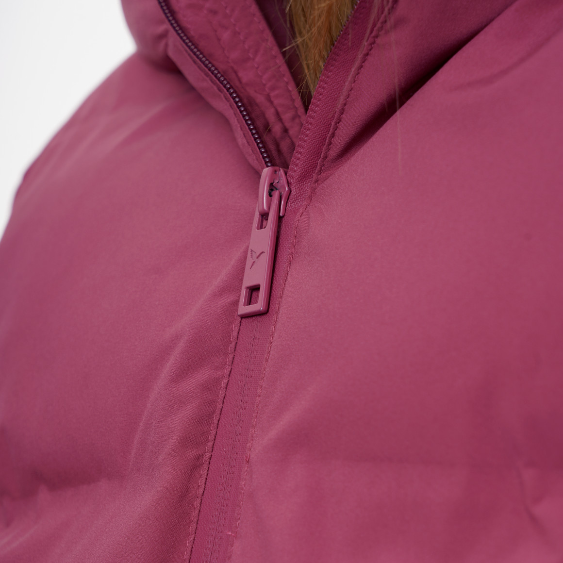 Damespufferjack in effen kleuren