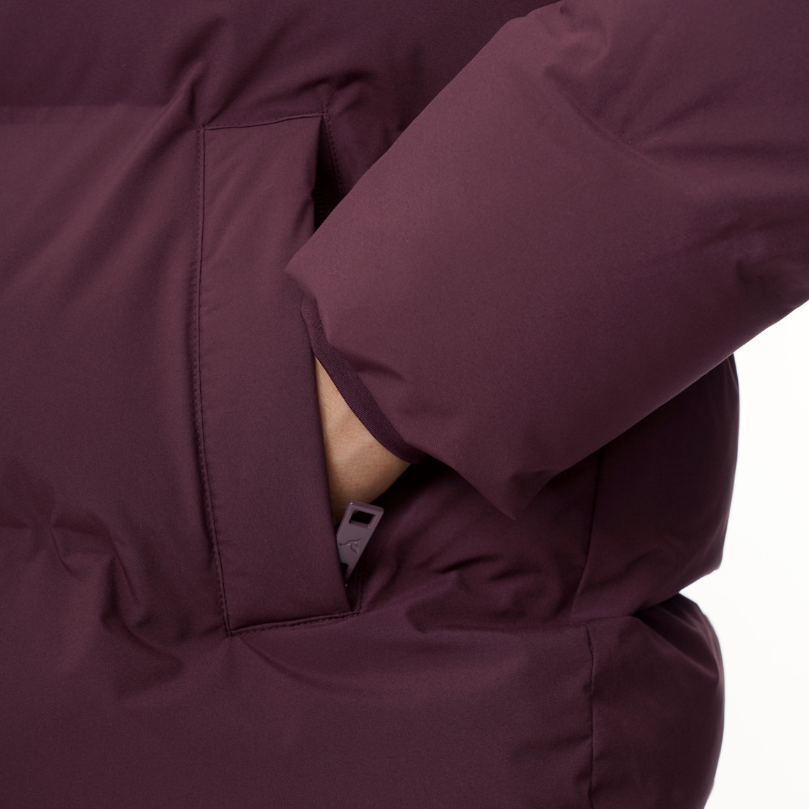 Damespufferjack in effen kleuren