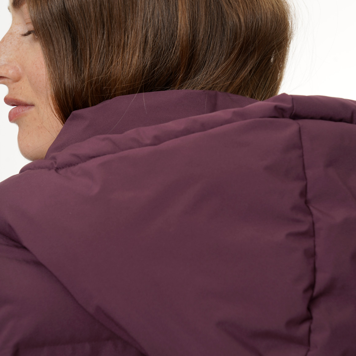 Damespufferjack in effen kleuren