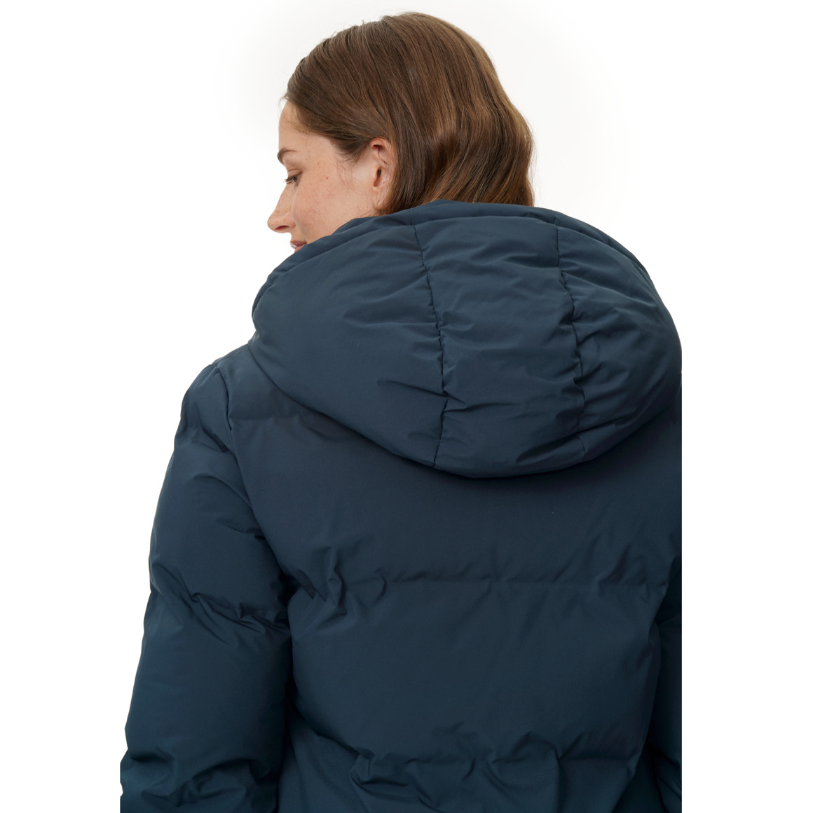 Damespufferjack in effen kleuren