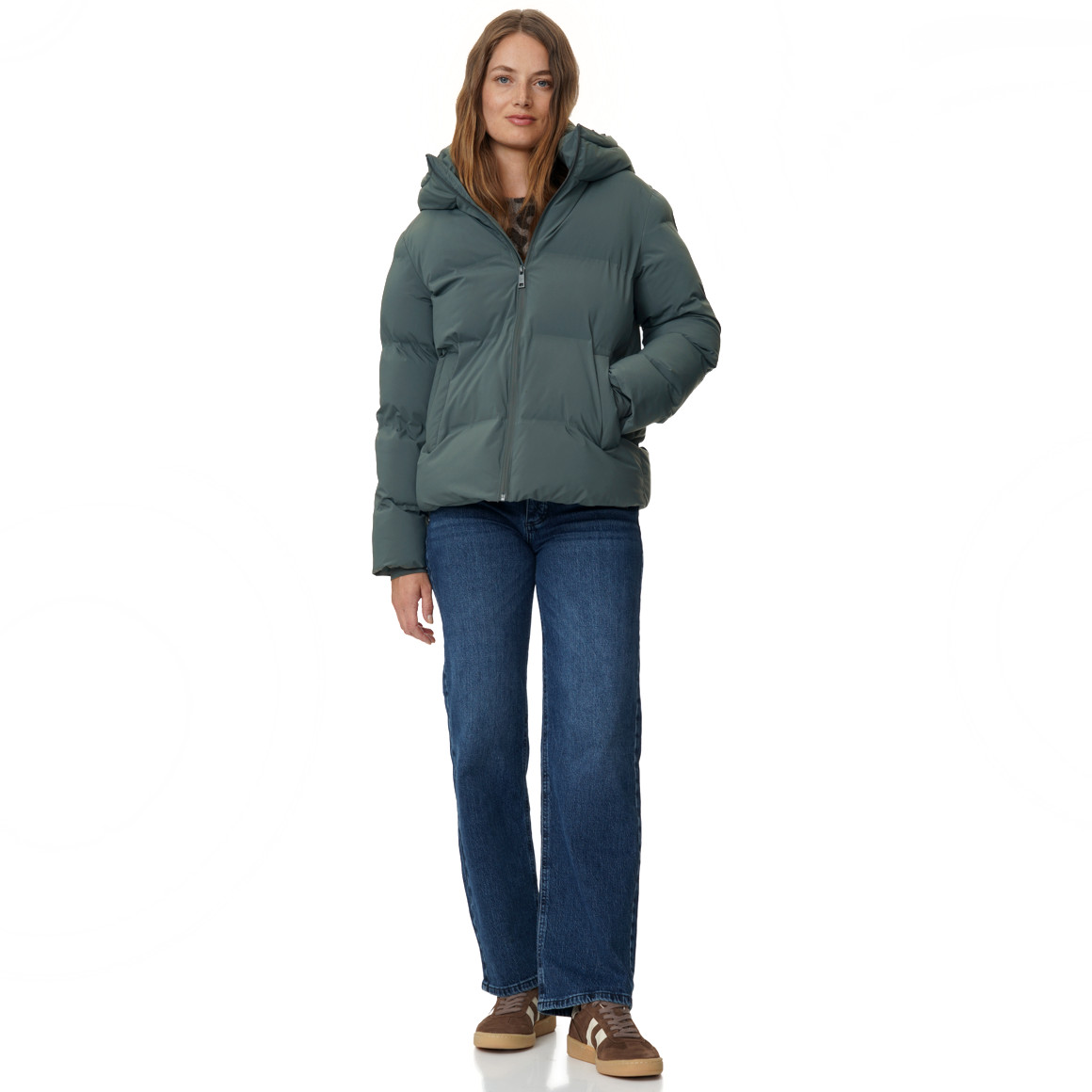 Damesdonsjack in effen kleuren