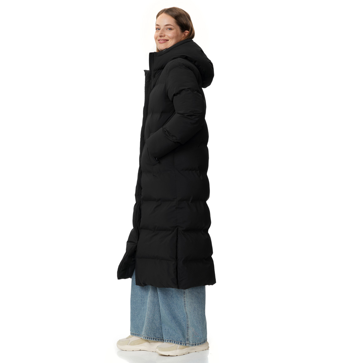 Dames puffermantel met capuchon
