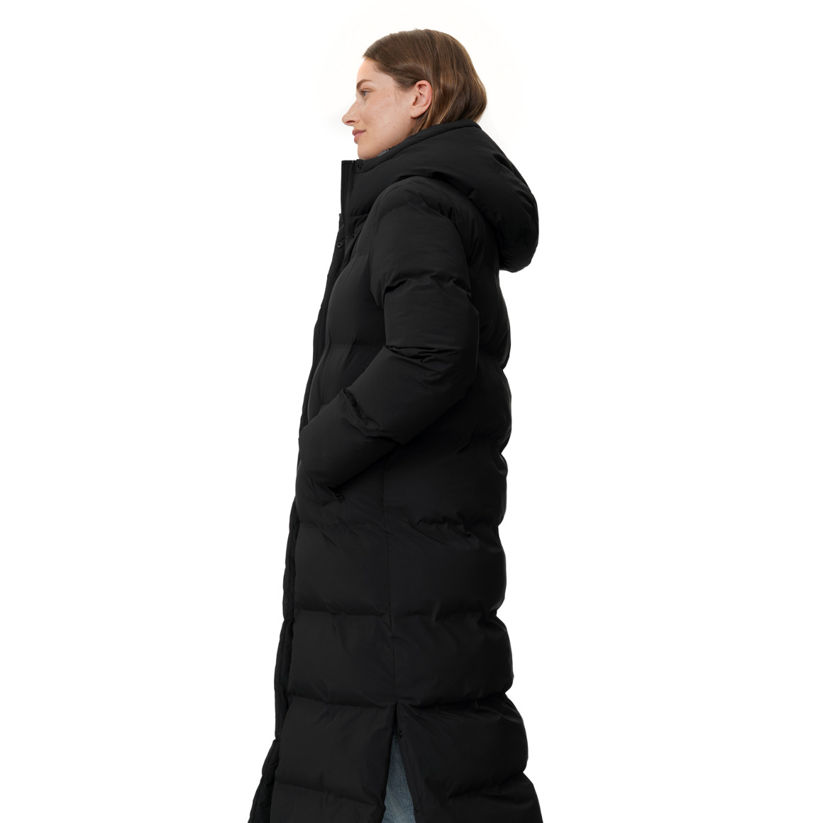 Dames puffermantel met capuchon