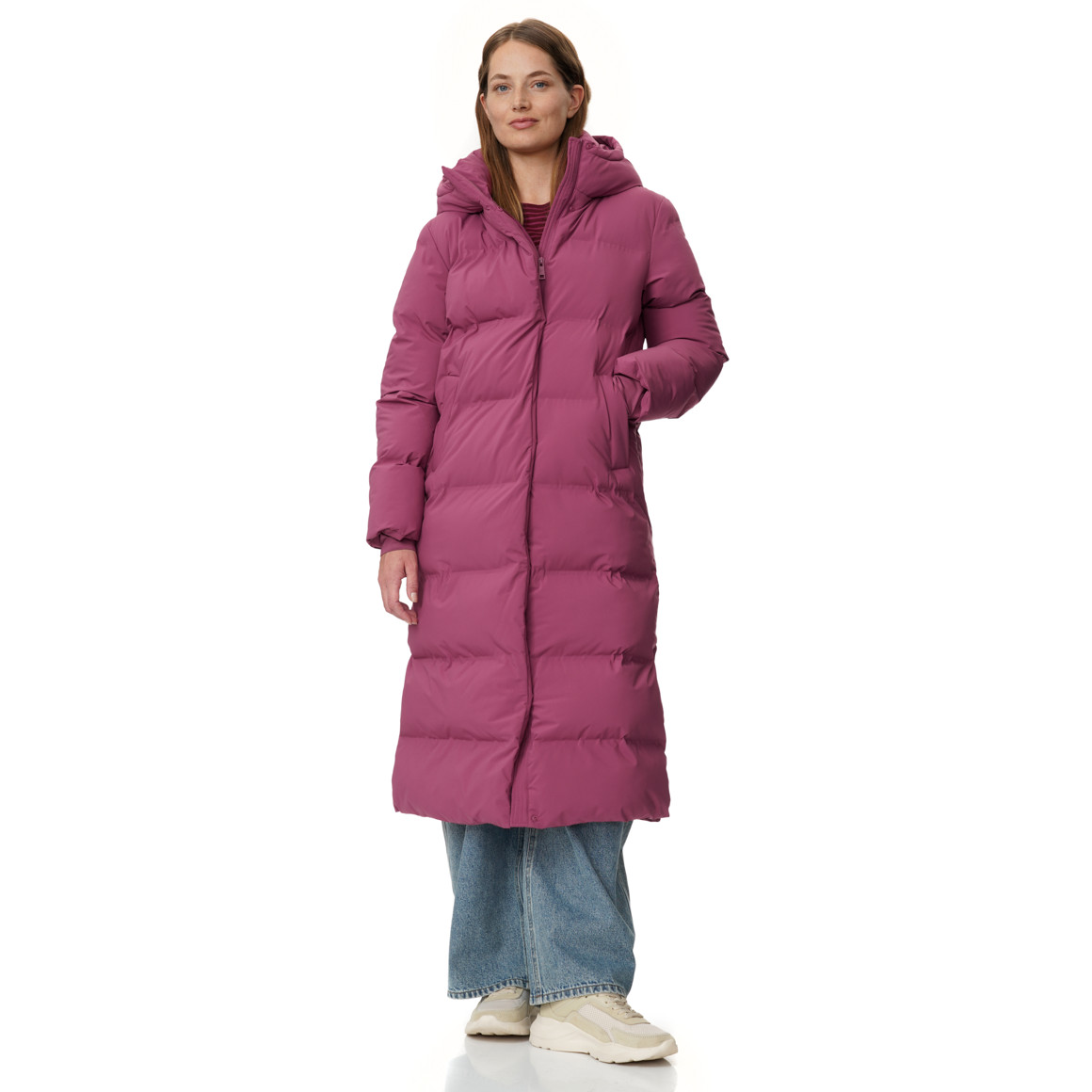 Dames puffermantel met capuchon