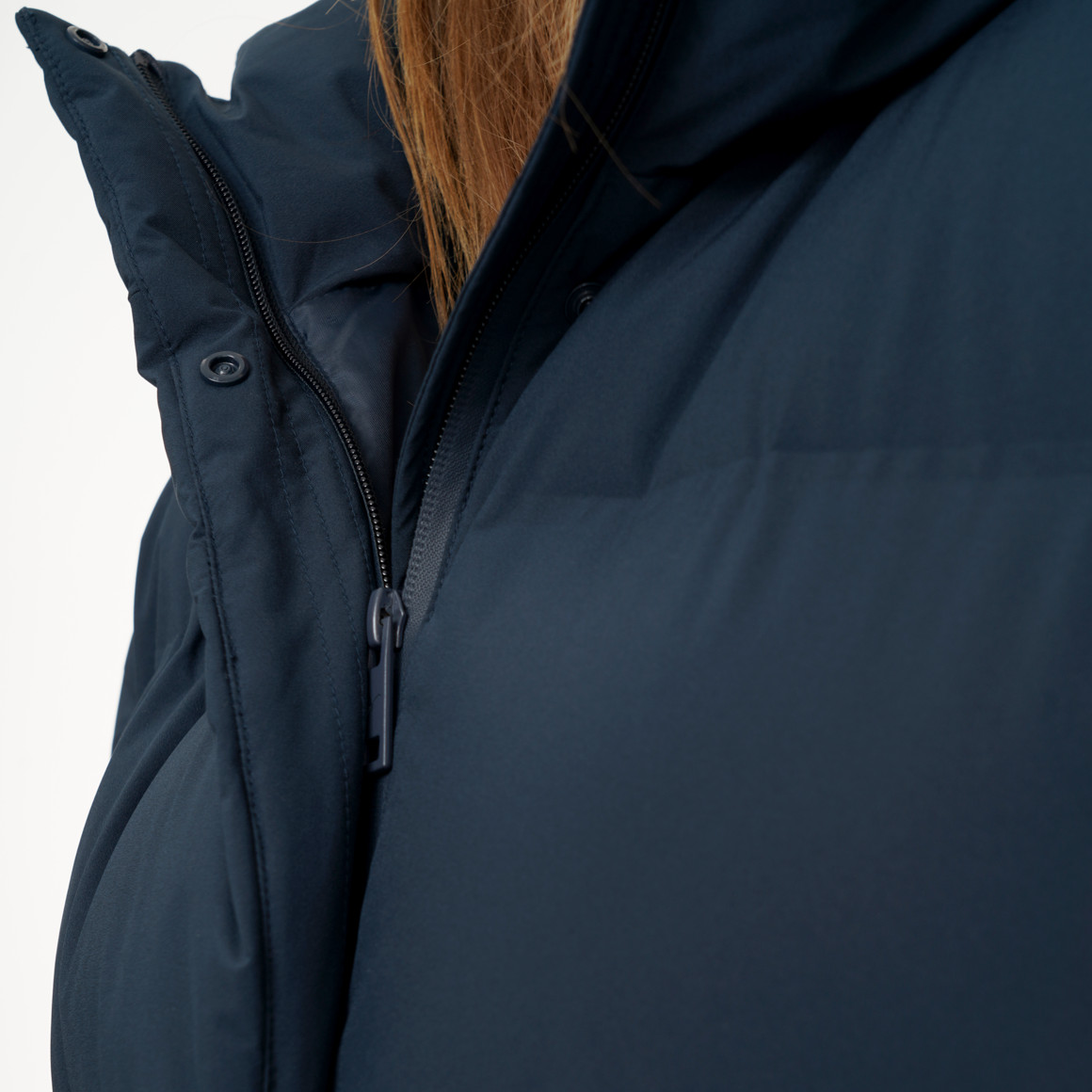 Dames puffermantel met capuchon