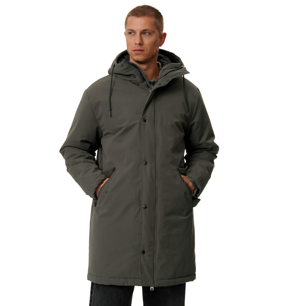 Herenparka met capuchon