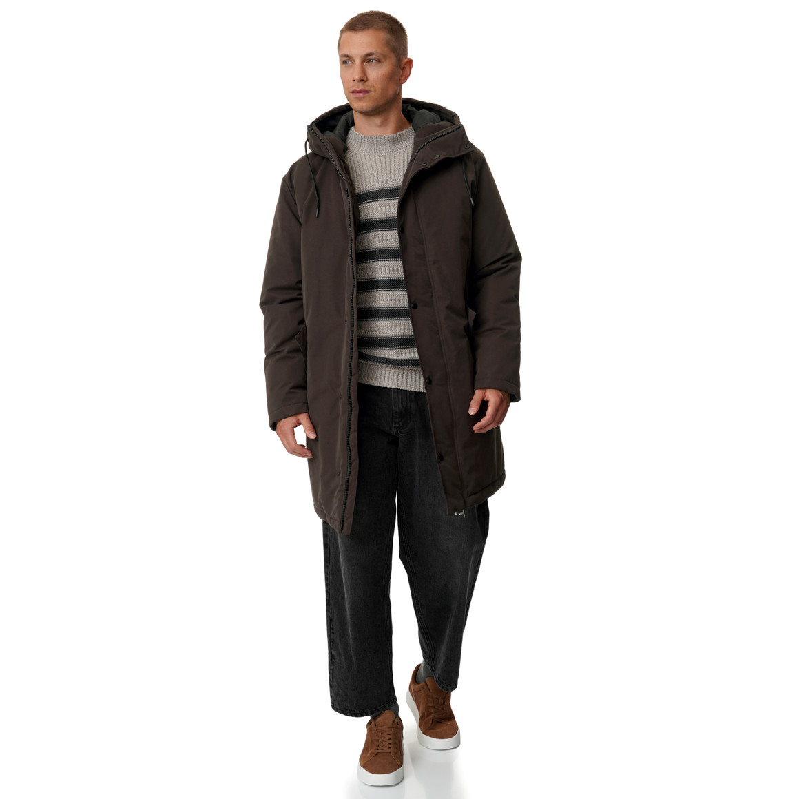 Herenparka met capuchon