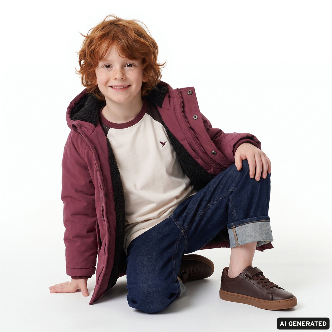 Parka voor jongens, gevoerd met teddypluche