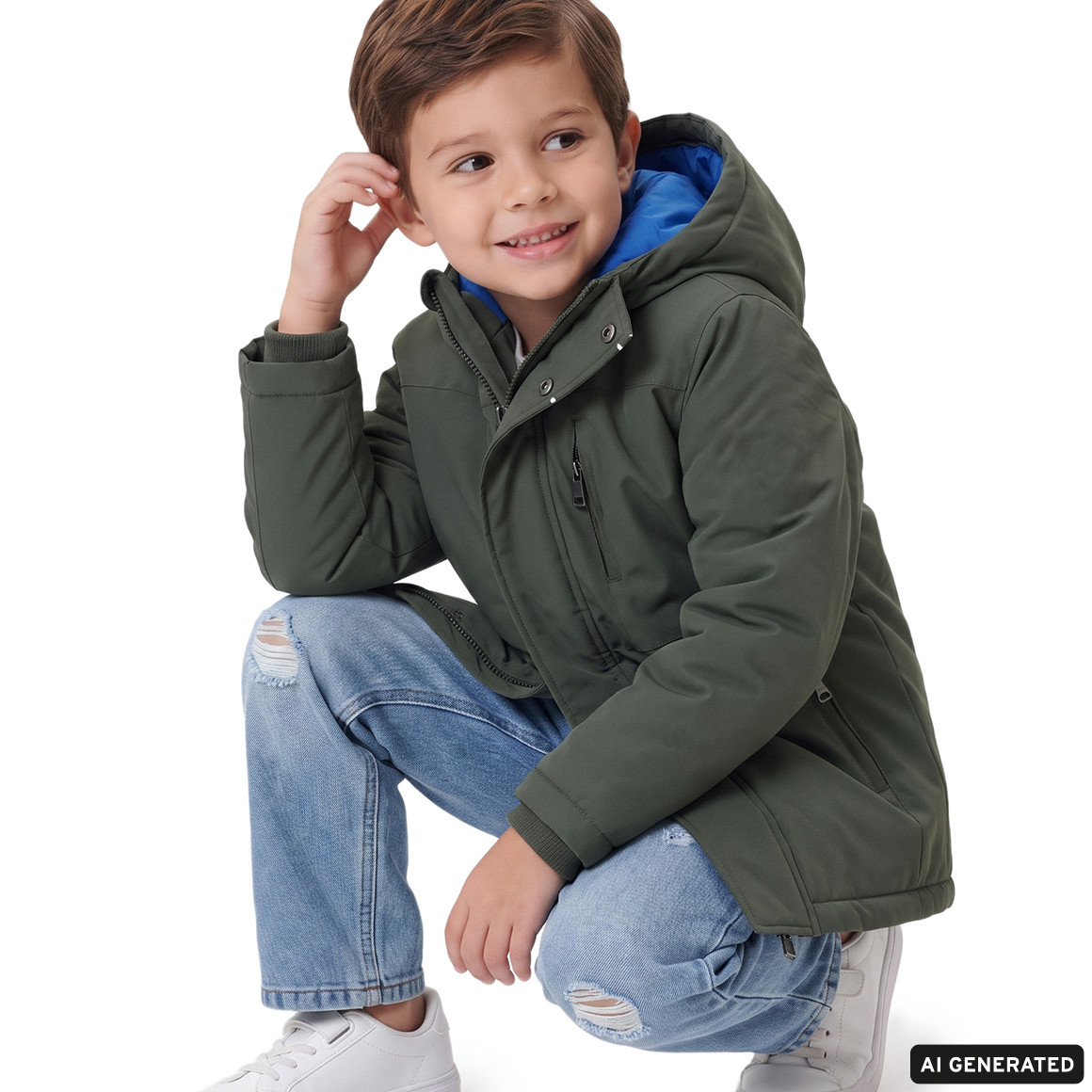 Jungen Parka mit Kapuze