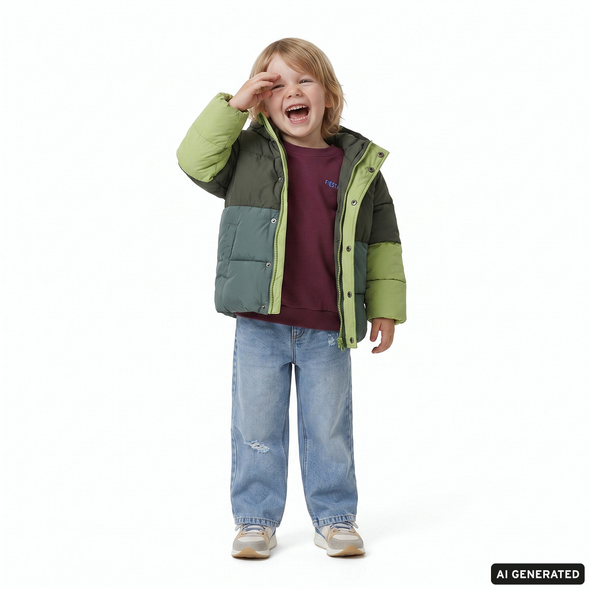 Jungen Steppjacke mit Kapuze