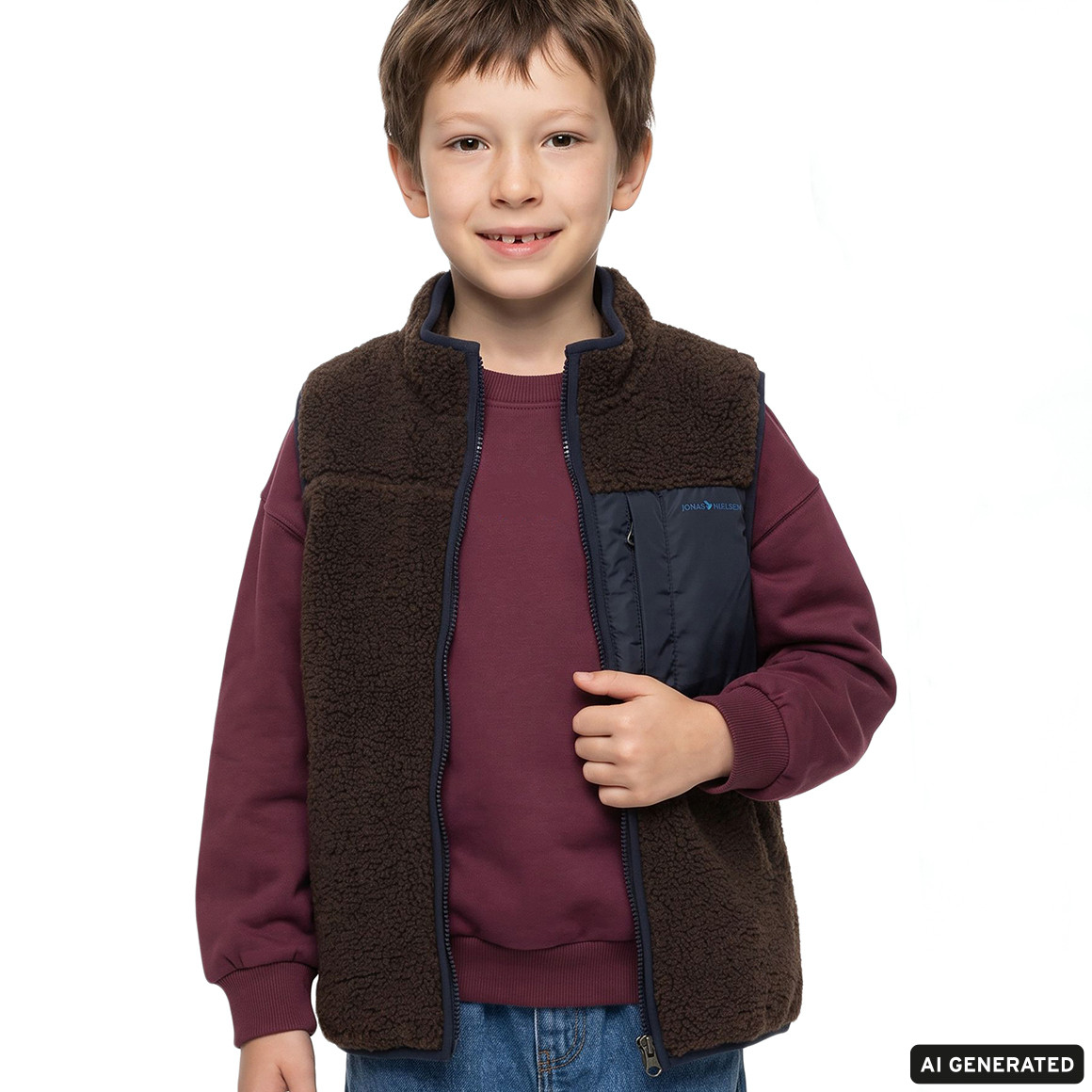 Jongensvestje van teddypluche