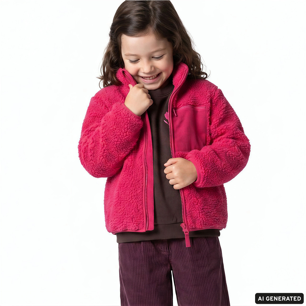 Kinder-teddyjasje met corduroyzakje