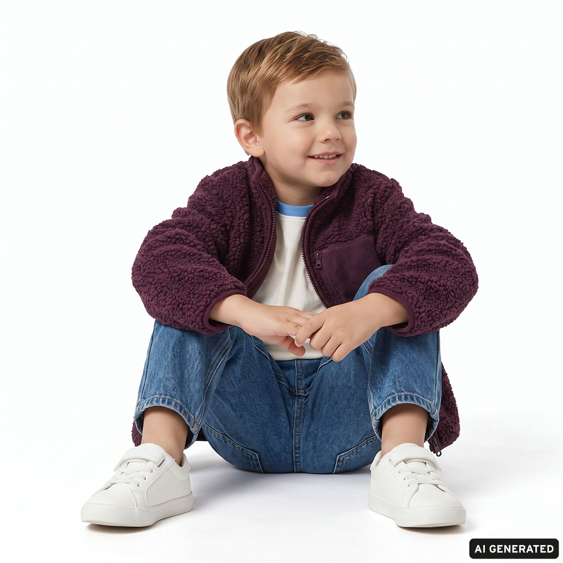 Kinder-teddyjasje met corduroyzakje