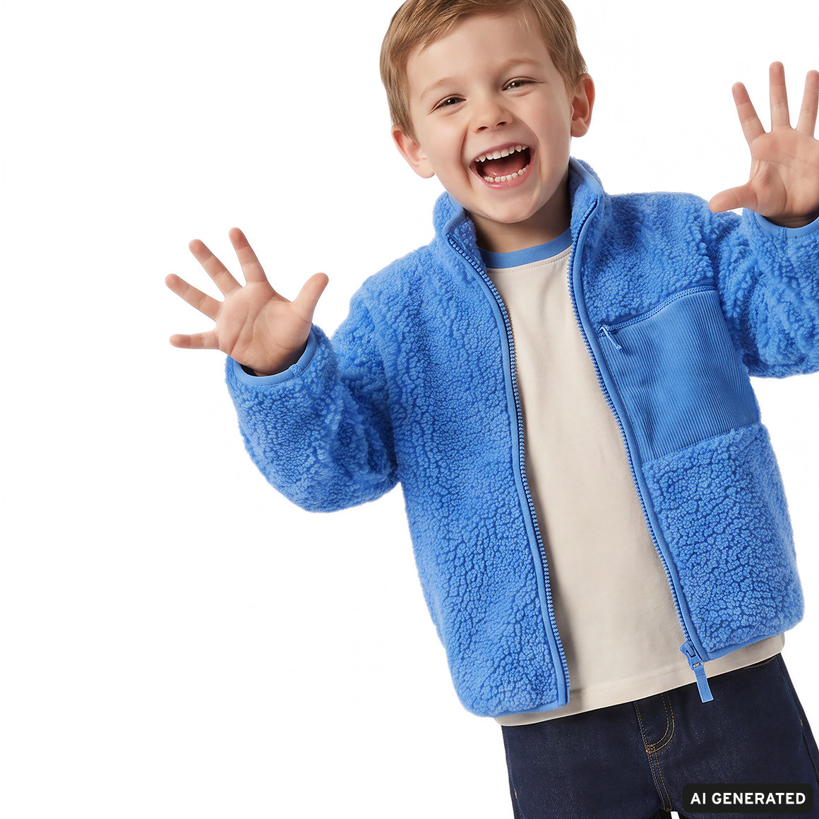 Kinder-teddyjasje met corduroyzakje