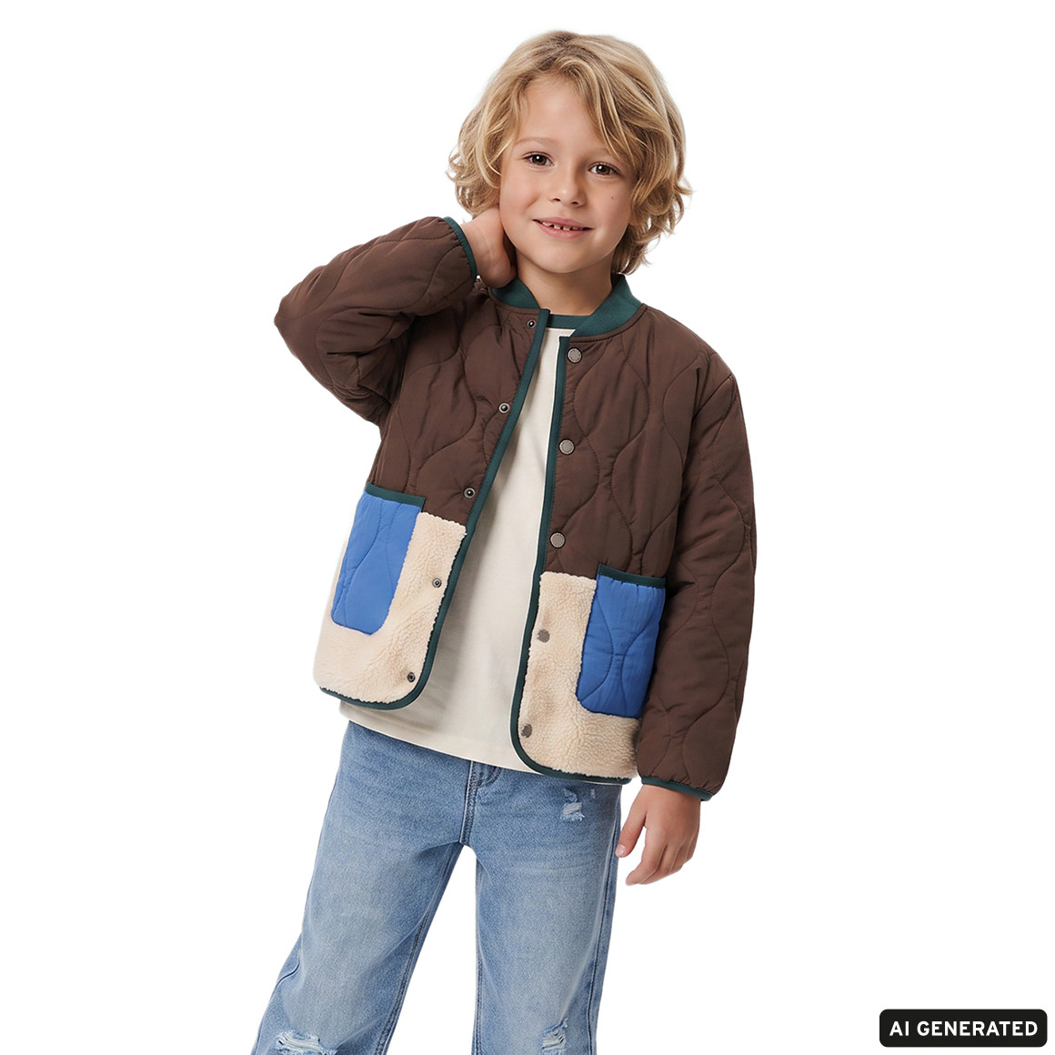 Jungen Jacke mit Flächenteiler