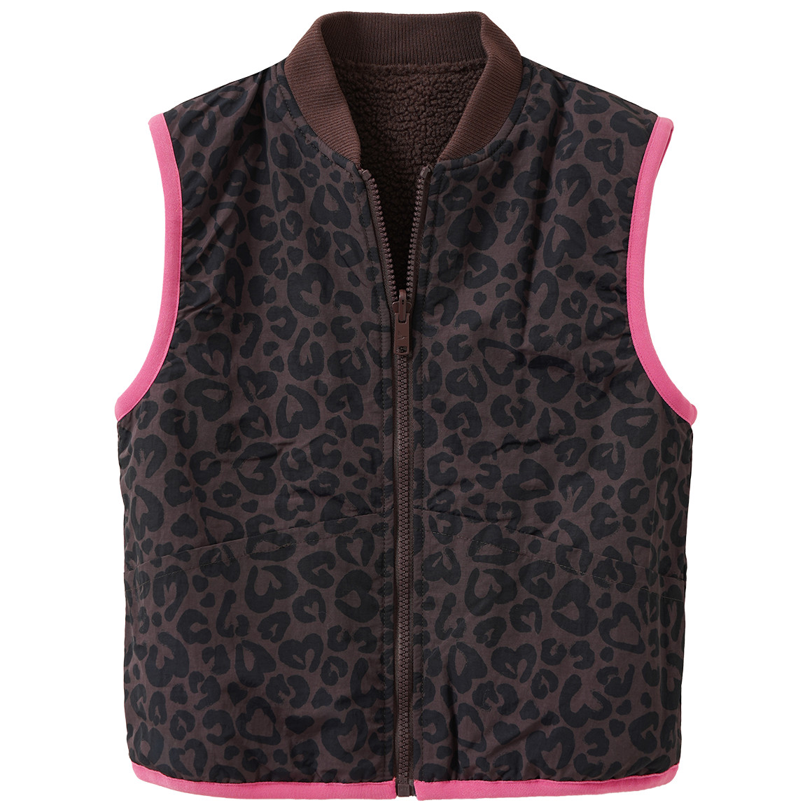 Meisjesvest met omkeerbare voorkant