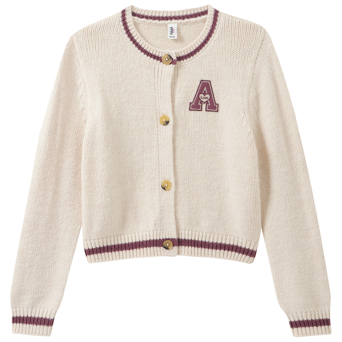 Mädchen Strickjacke im College-Style