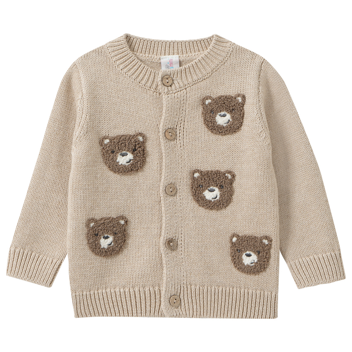 Newborn Strickjacke mit Bären-Motiven