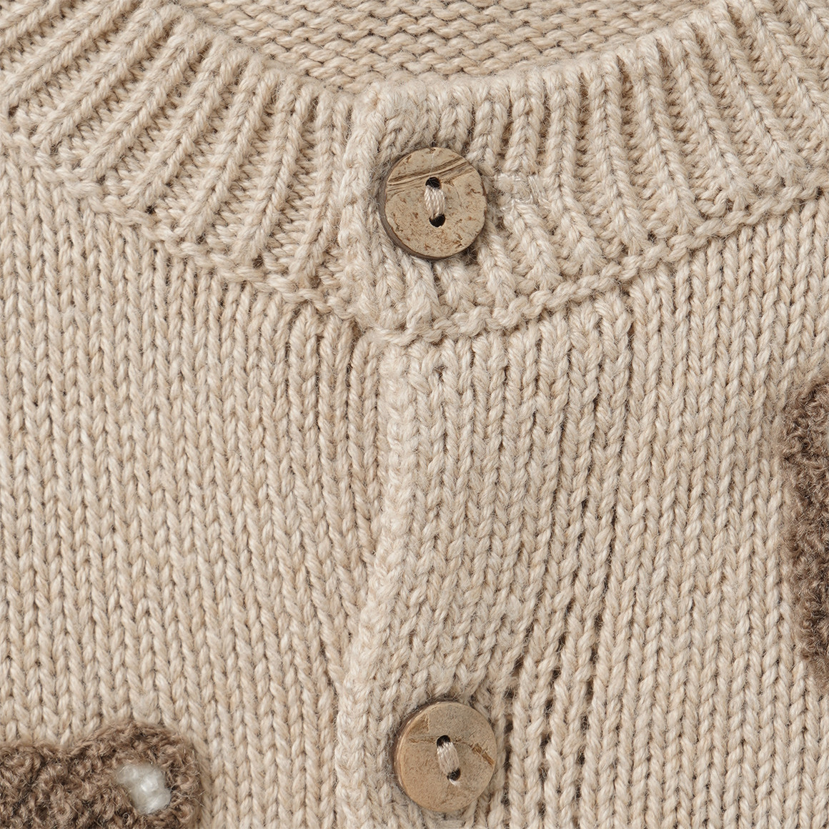 Newborn Strickjacke mit Bären-Motiven