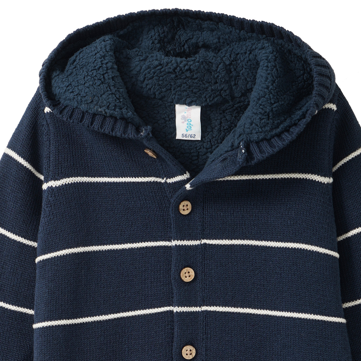 Newborn Strickoverall mit Kapuze