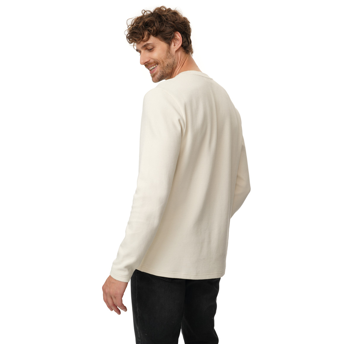 Herren Langarmshirt mit Schriftzug