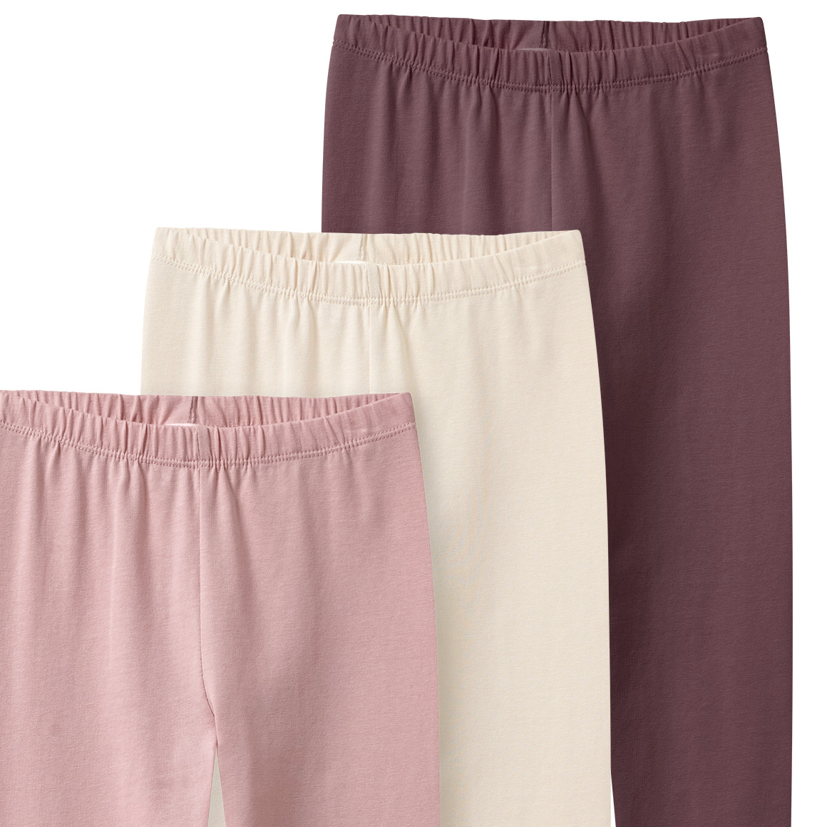 3 Mädchen Leggings aus Bio-Baumwolle