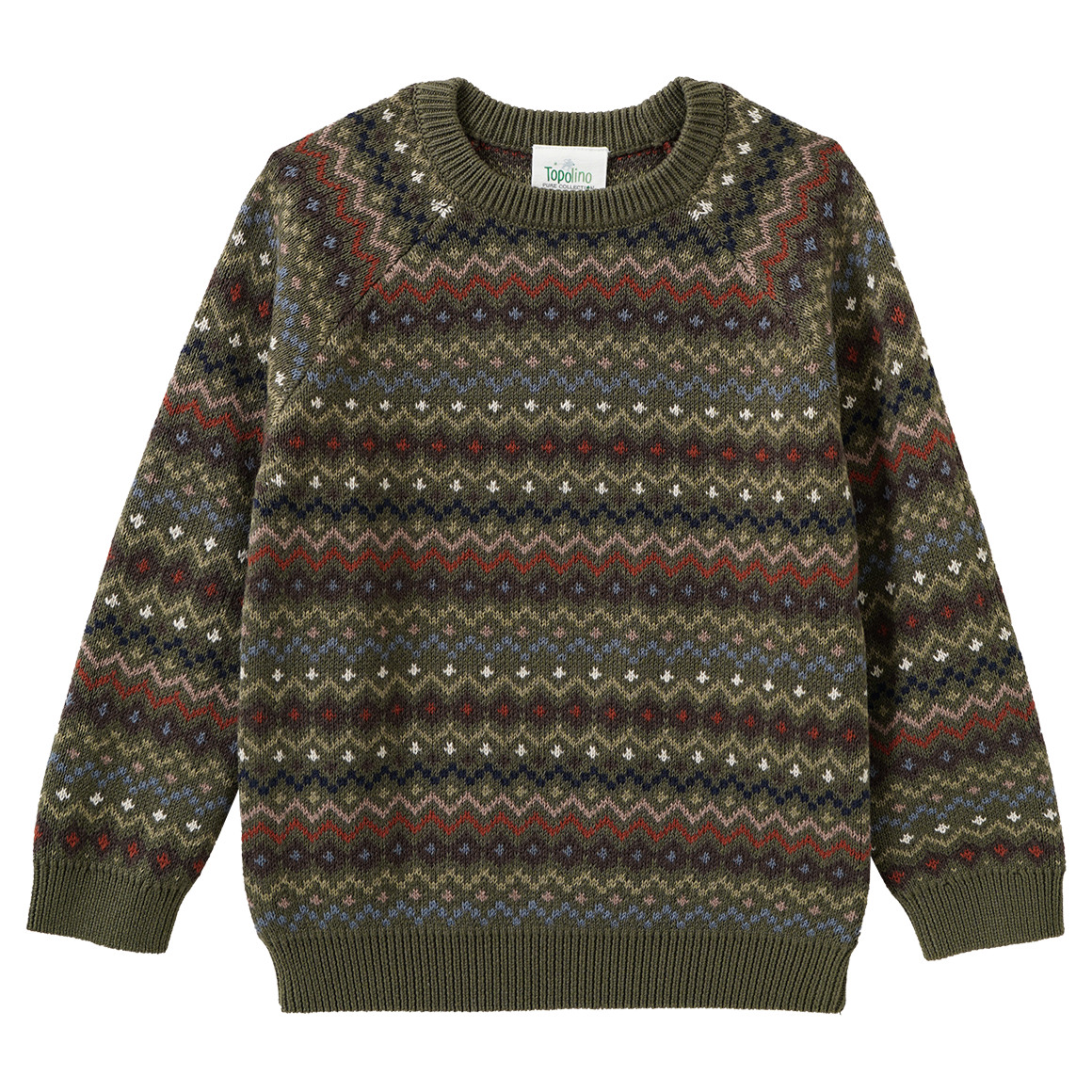 Jungen Strickpullover mit Norwegermuster