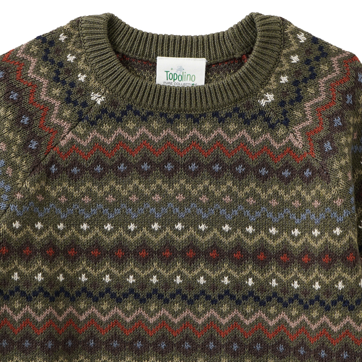 Jungen Strickpullover mit Norwegermuster
