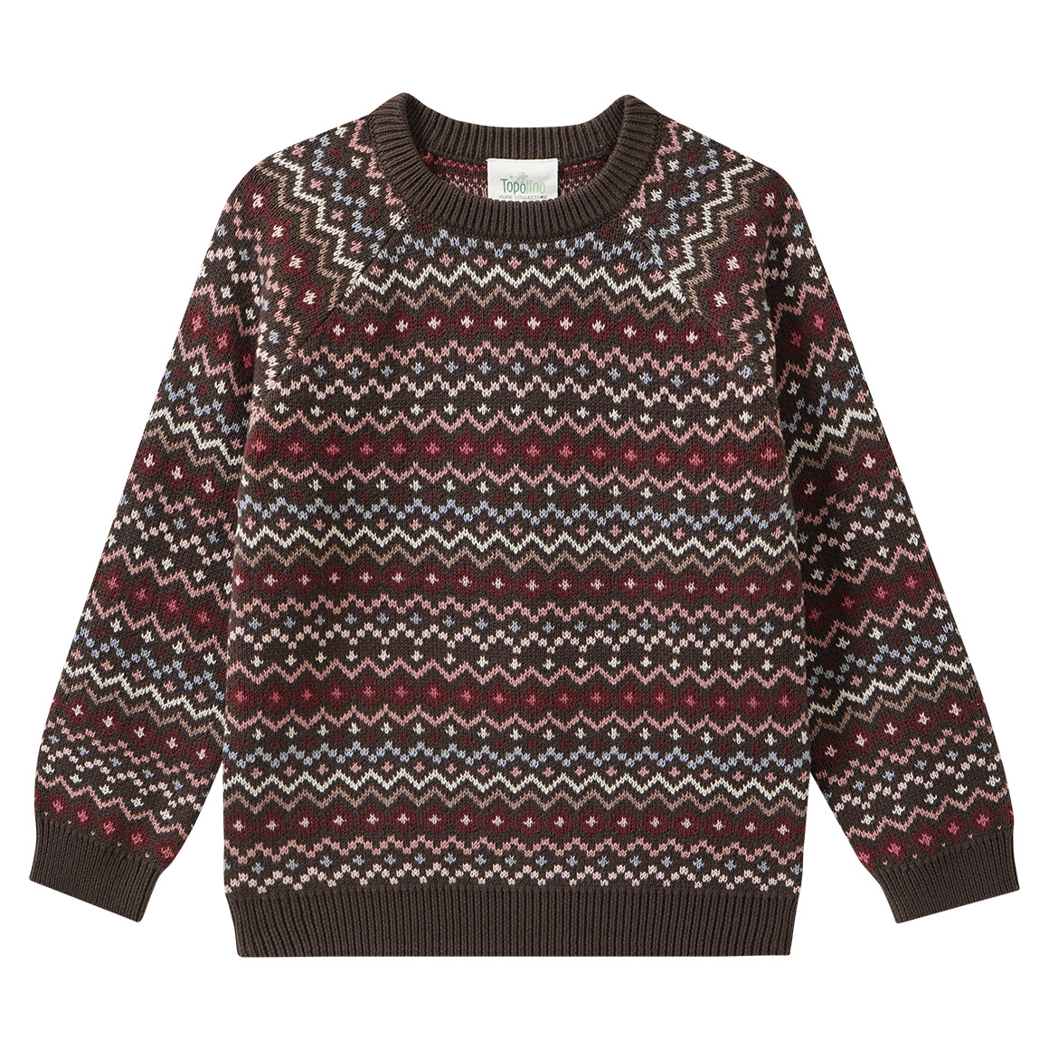 Mädchen Strickpullover mit Norwegermuster