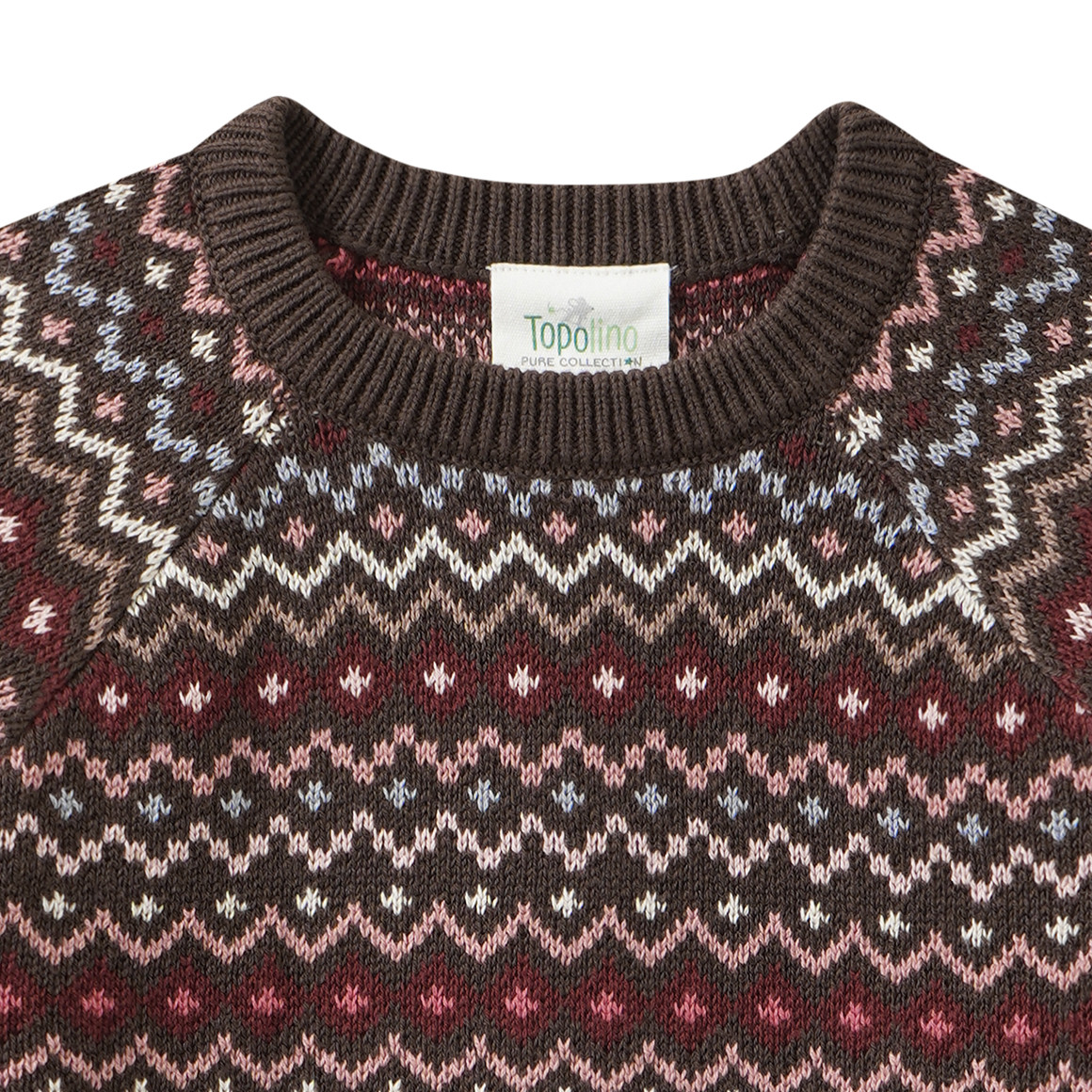 Mädchen Strickpullover mit Norwegermuster