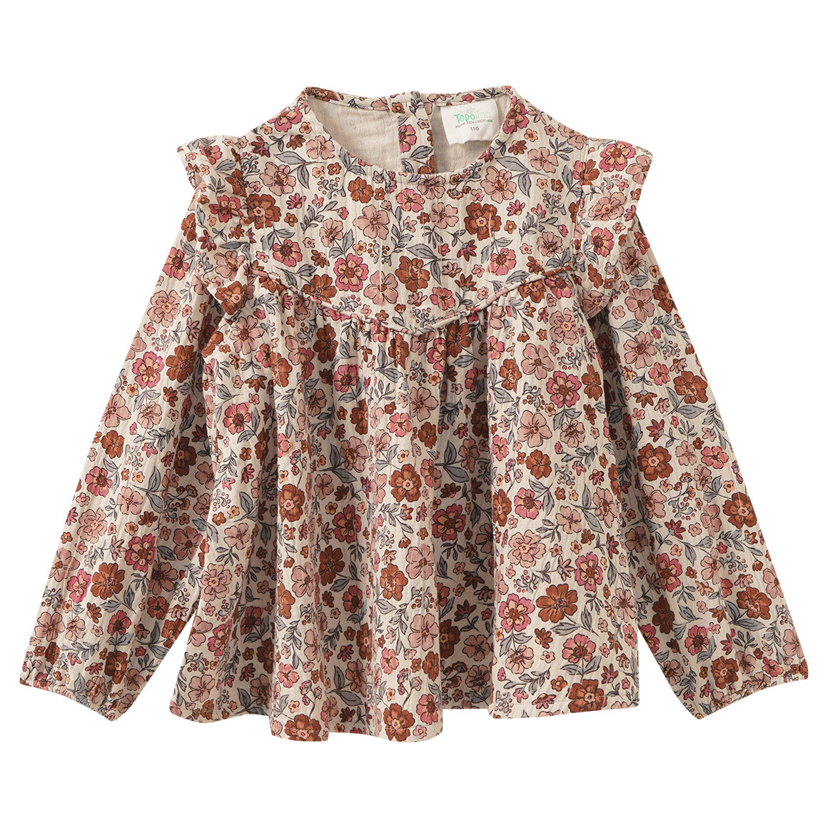Mädchen Musselin-Bluse mit Blümchen