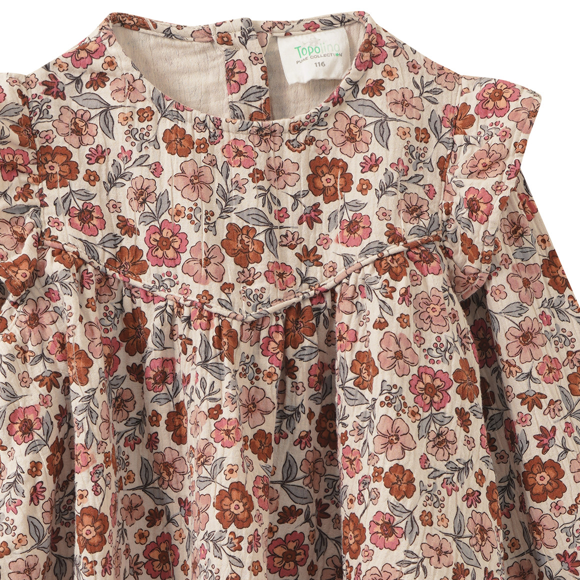 Mädchen Musselin-Bluse mit Blümchen