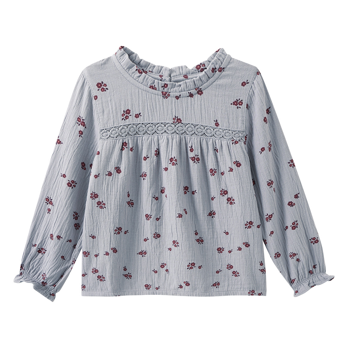 Mädchen Musselin-Bluse mit Blümchen