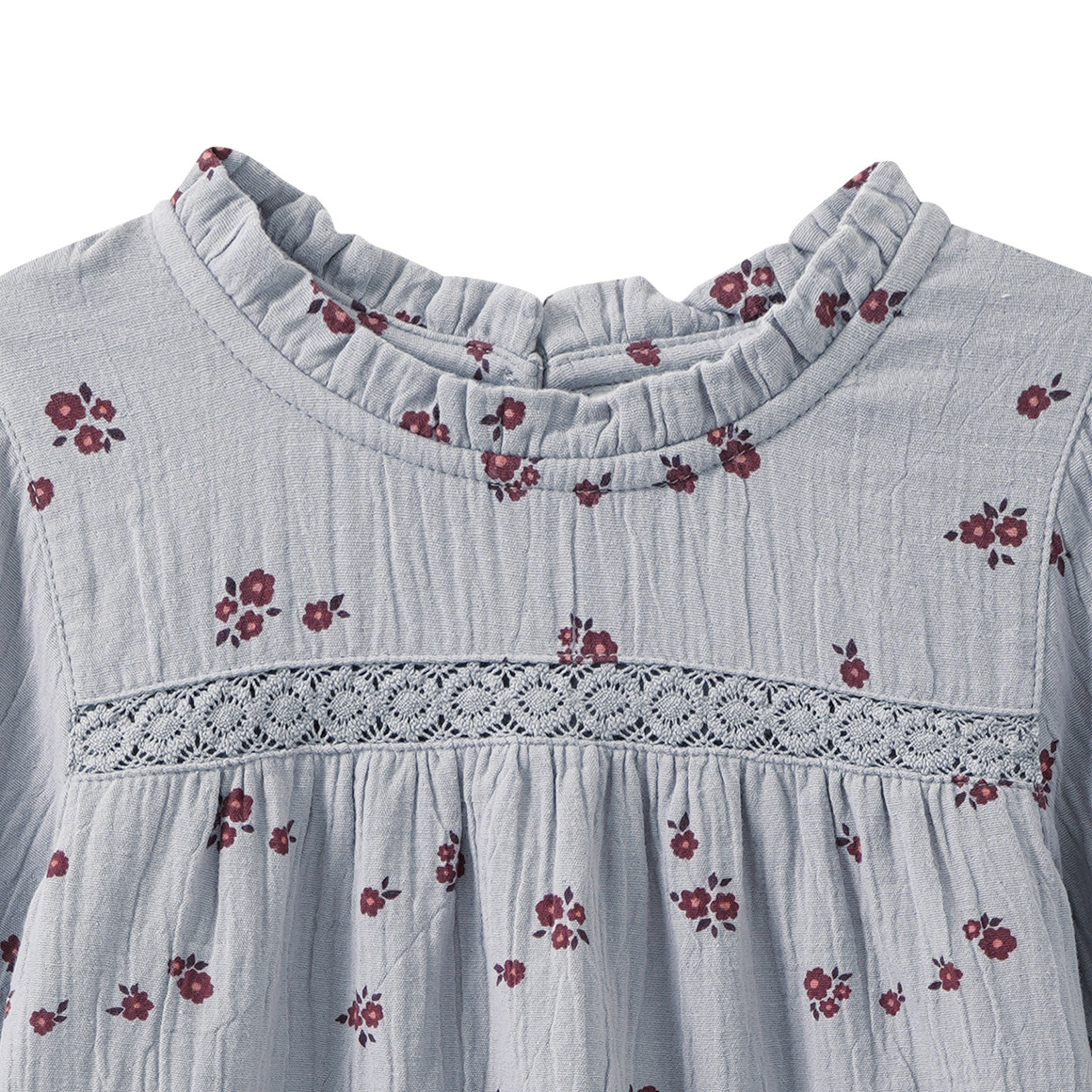 Mädchen Musselin-Bluse mit Blümchen