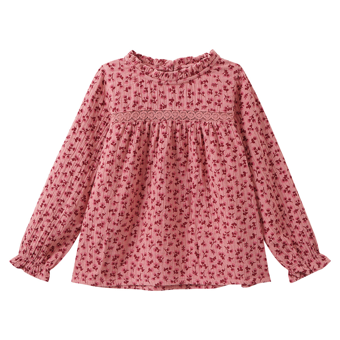 Mädchen Musselin-Bluse mit Blümchen