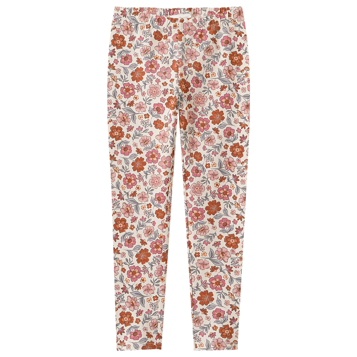 2 Mädchen Leggings mit Blümchen