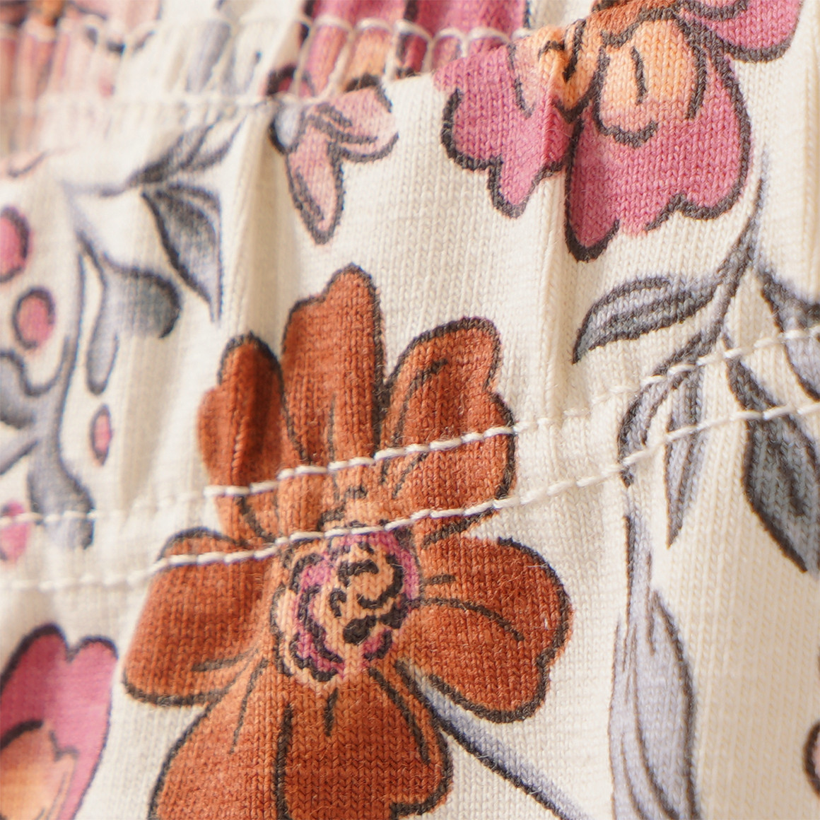 2 Mädchen Leggings mit Blümchen
