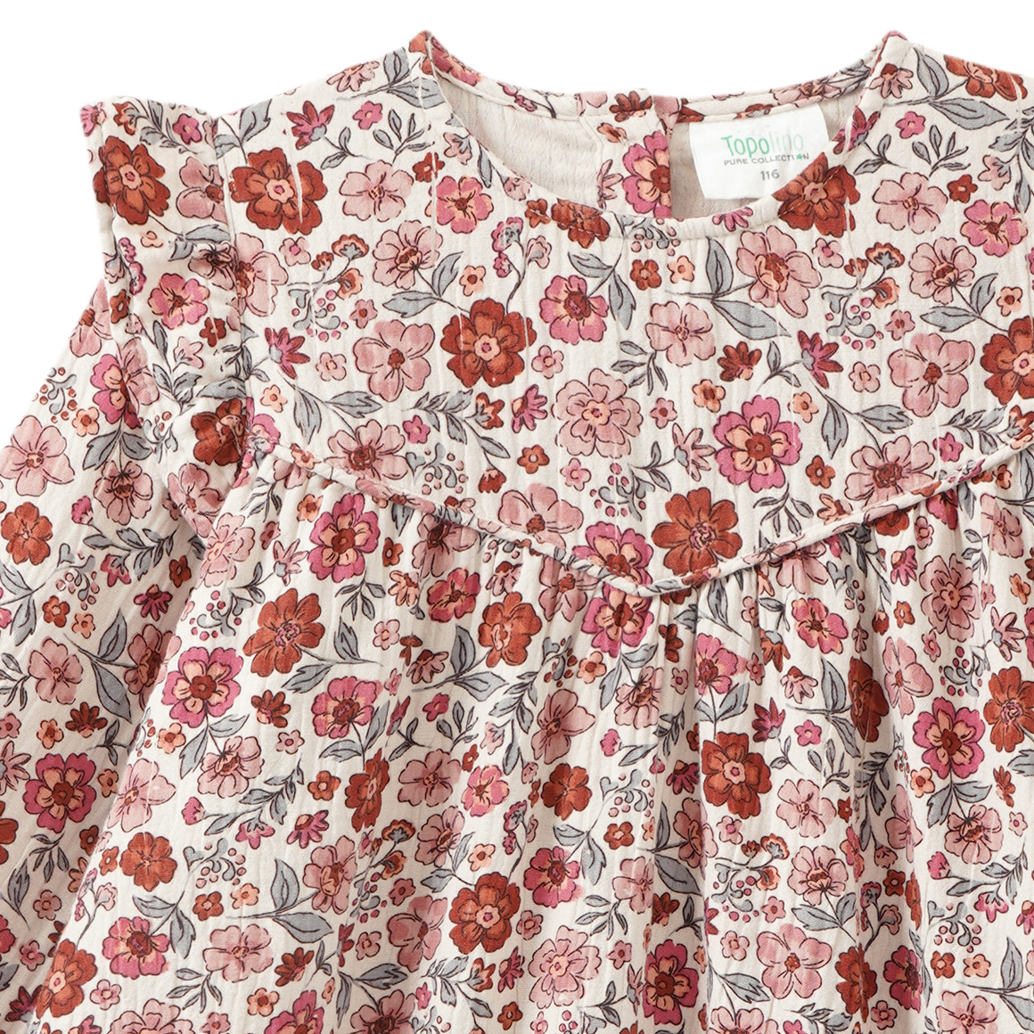 Mädchen Musselin-Kleid mit Blümchen