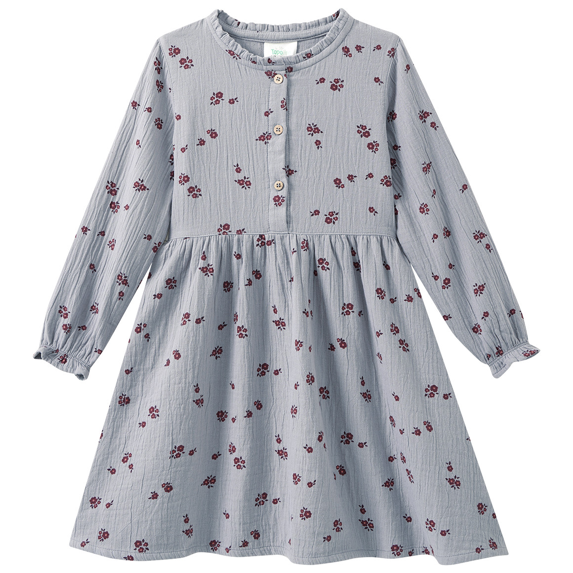 Mädchen Musselin-Kleid mit Blümchen