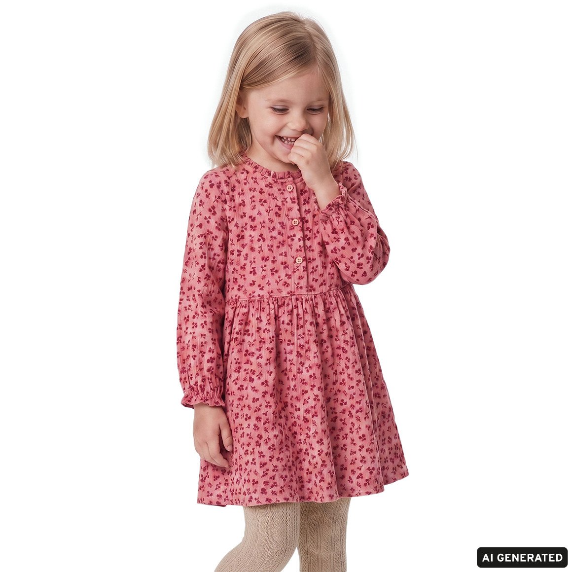 Mädchen Musselin-Kleid mit Blümchen