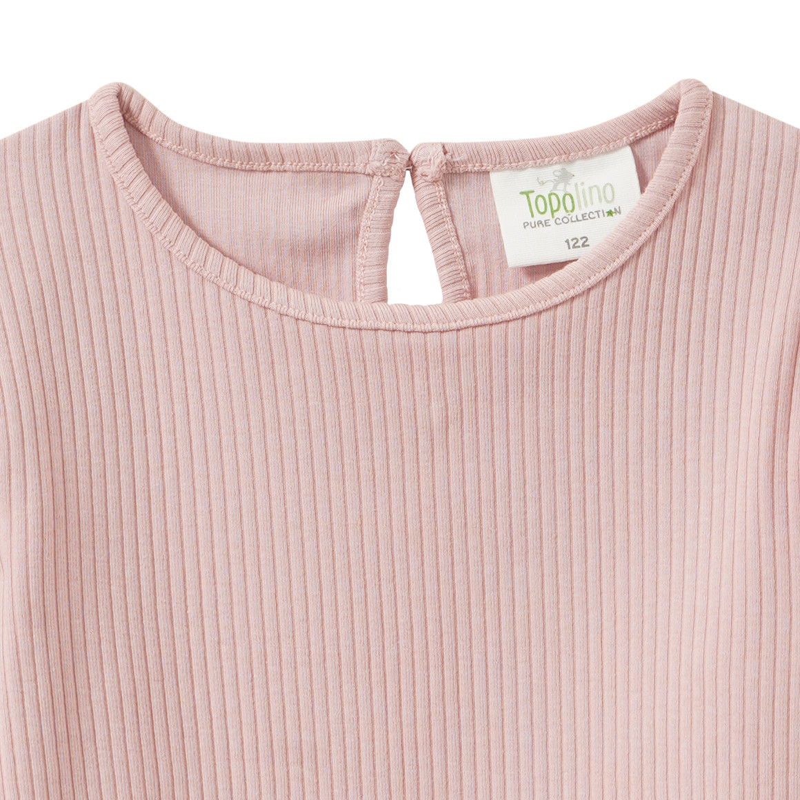 Mädchen Langarmshirt mit Rippstruktur