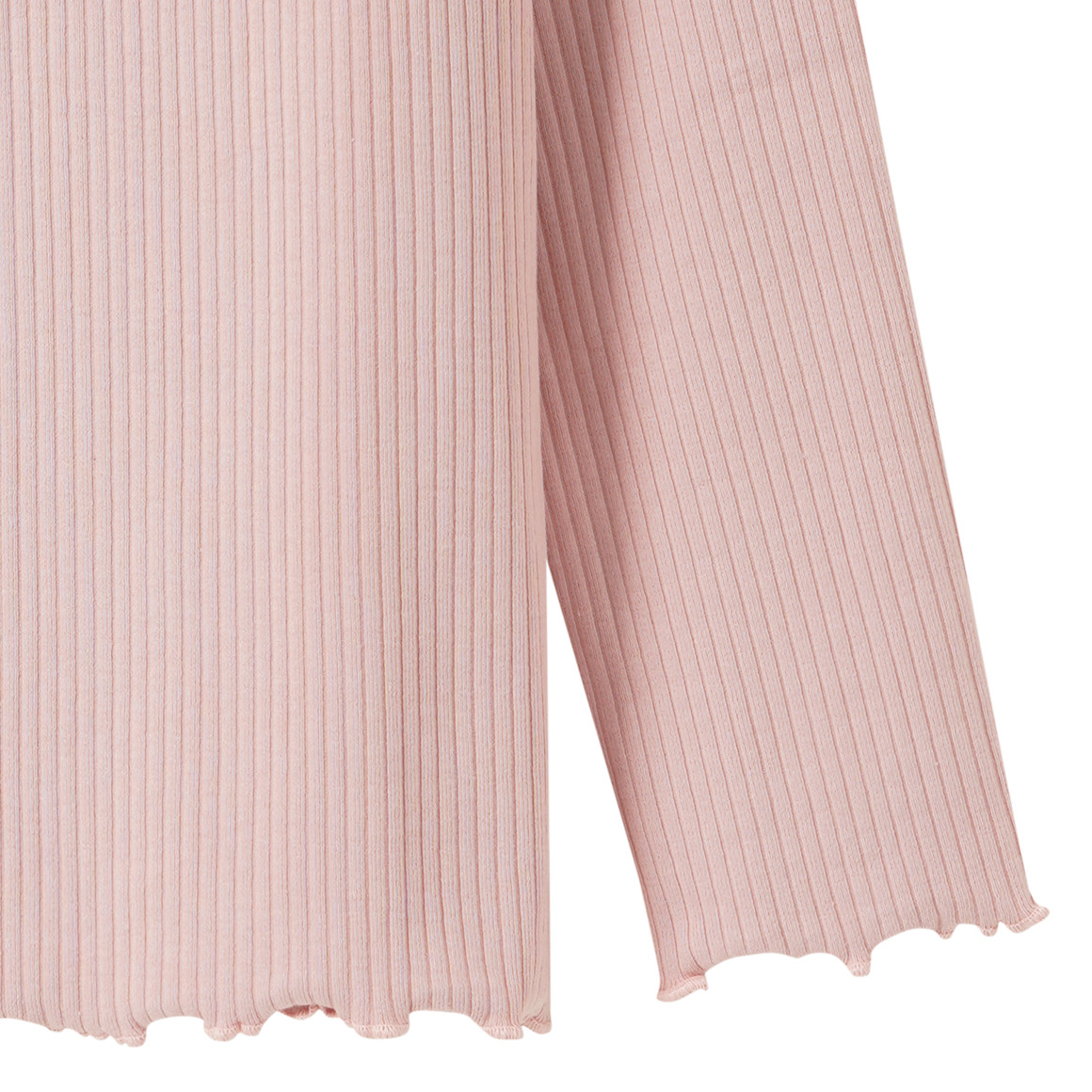 Mädchen Langarmshirt mit Rippstruktur