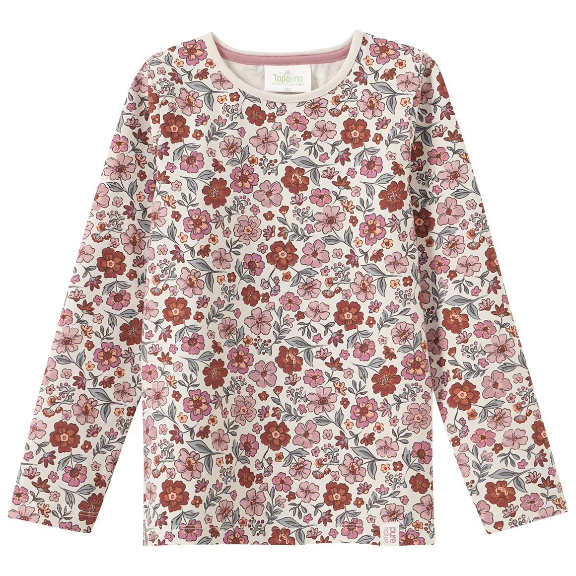 2 Mädchen Langarmshirts mit Blümchen