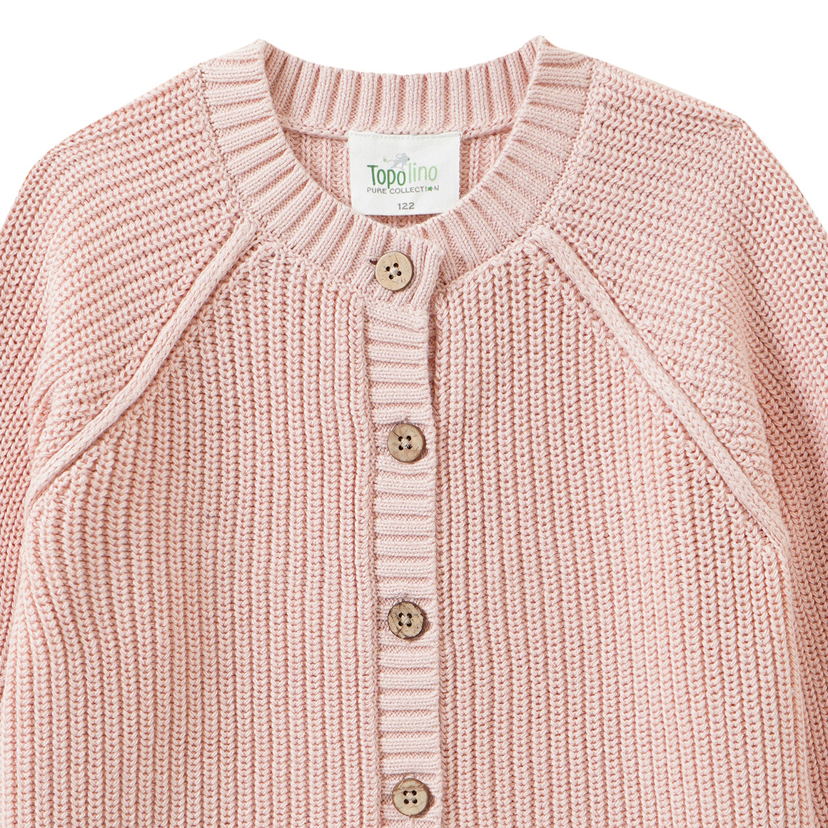 Mädchen Strickjacke mit Rippstruktur