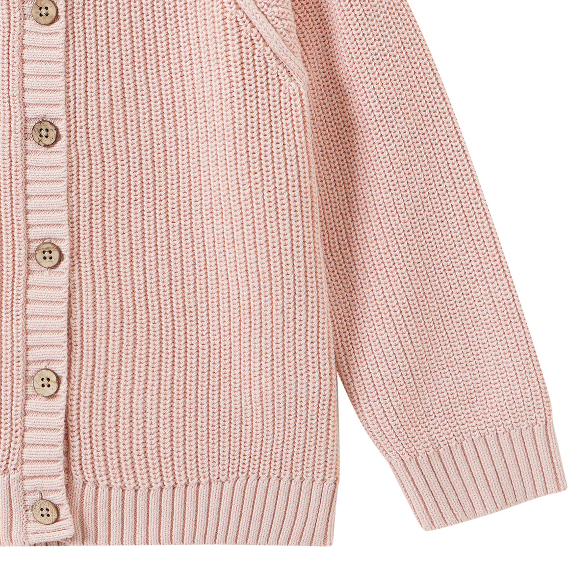 Mädchen Strickjacke mit Rippstruktur