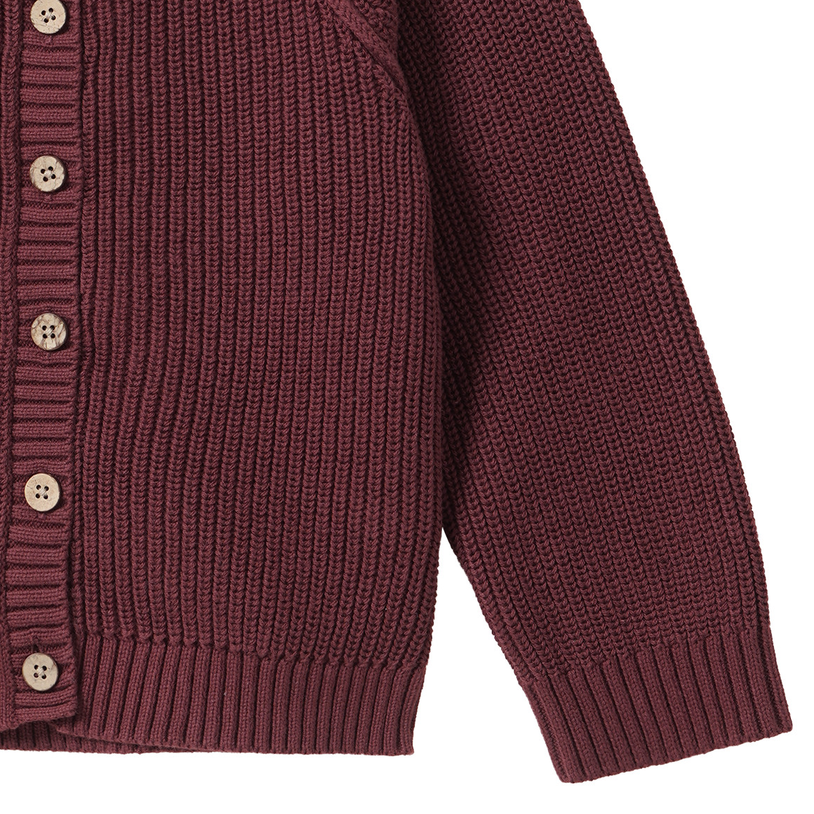 Mädchen Strickjacke mit Rippstruktur