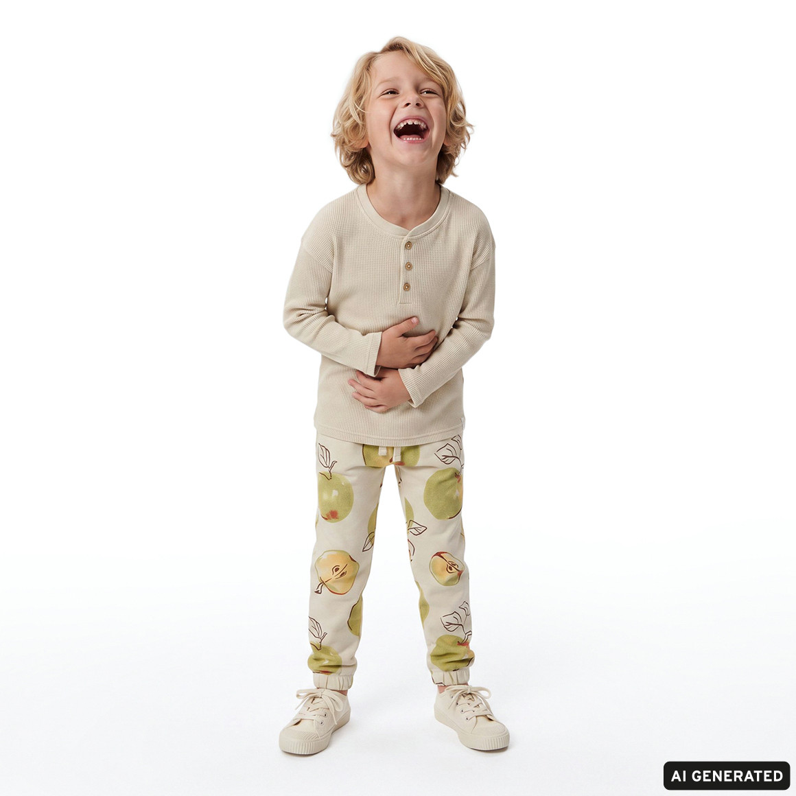 Jungen Jogginghose mit Apfel-Print