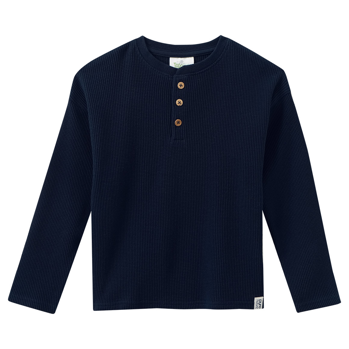 2 Jungen Langarmshirts aus Waffel-Piqué