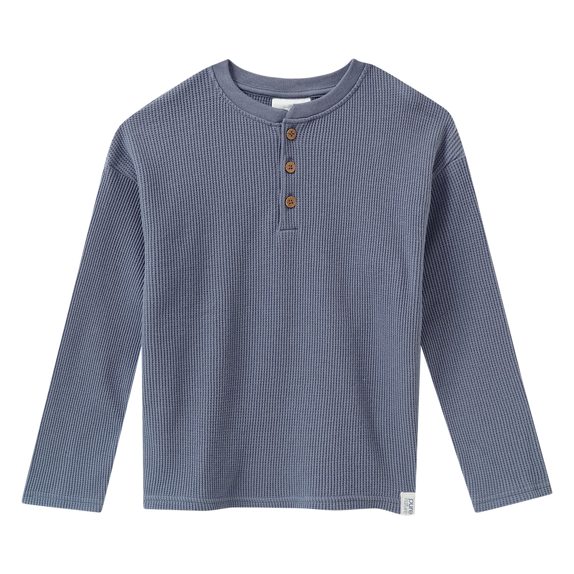 2 Jungen Langarmshirts aus Waffel-Piqué
