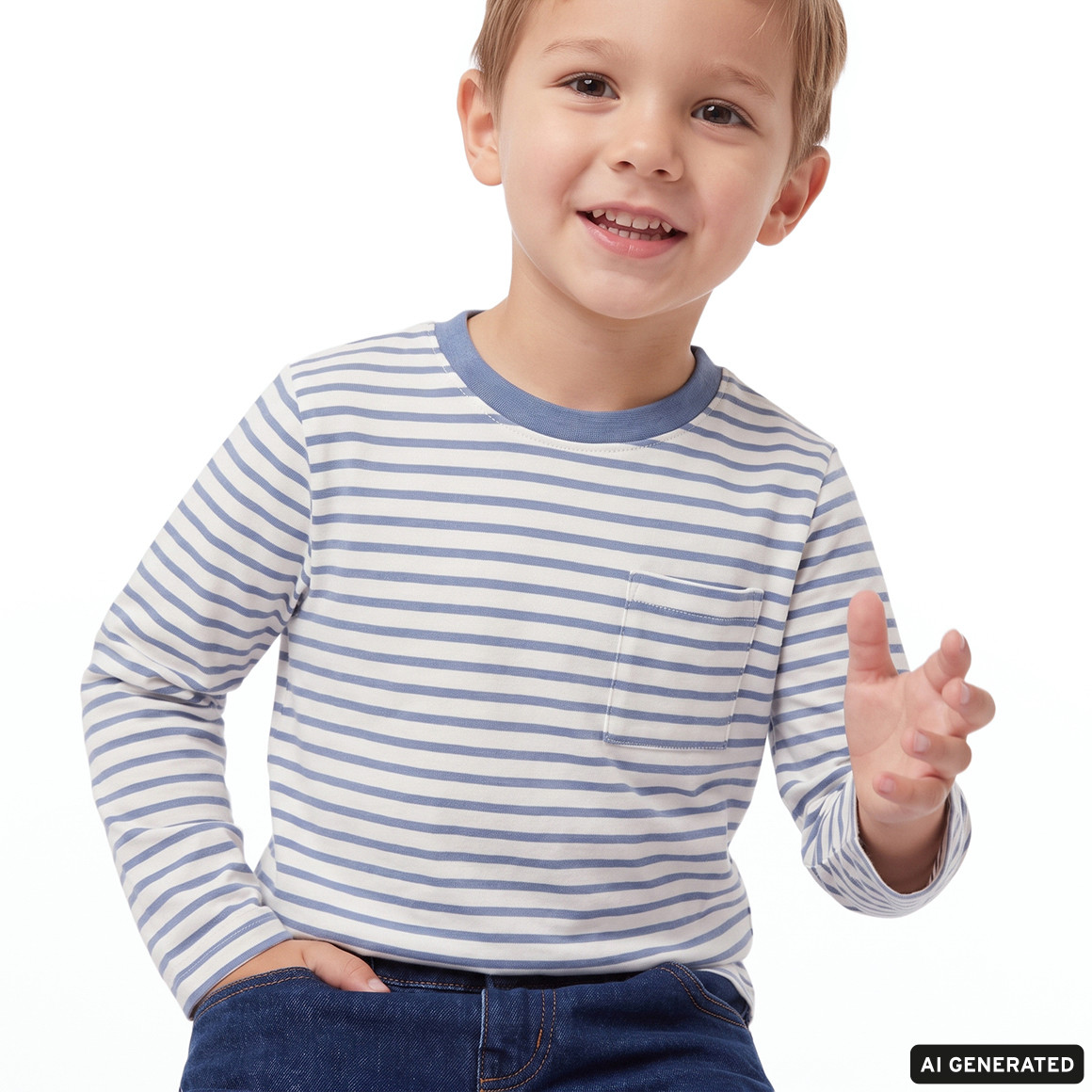 2 Jungen Langarmshirts mit Brusttasche
